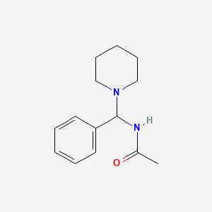 Acetamide, N-(phenyl-1-piperidinylmethyl)-