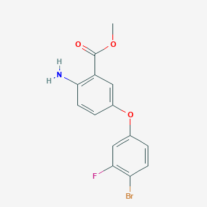 2-Amino-5-(4-bromo-3-fluorophenoxy)-benzoic acid methyl ester
