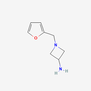 molecular formula C8H12N2O B1466483 1-(Furan-2-ylmethyl)azetidin-3-amine CAS No. 1478540-35-0