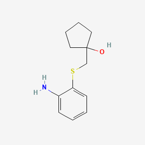 1-{[(2-Aminophenyl)sulfanyl]methyl}cyclopentan-1-ol