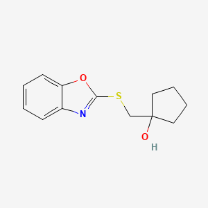 1-[(1,3-Benzoxazol-2-ylsulfanyl)methyl]cyclopentan-1-ol
