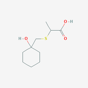 2-{[(1-Hydroxycyclohexyl)methyl]sulfanyl}propanoic acid