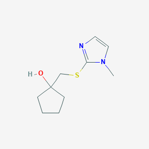 1-{[(1-methyl-1H-imidazol-2-yl)sulfanyl]methyl}cyclopentan-1-ol