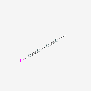 molecular formula C5H3I B14665046 1,3-Pentadiyne, 1-iodo- CAS No. 40201-91-0