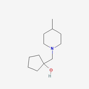 molecular formula C12H23NO B1466505 1-[(4-Methylpiperidin-1-yl)methyl]cyclopentan-1-ol CAS No. 1468946-40-8