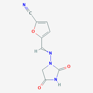 5-{[(2,4-Dioxoimidazolidin-1-yl)imino]methyl}furan-2-carbonitrile