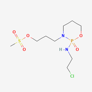 2H-1,3,2-Oxazaphosphorine-3(4H)-propanol, dihydro-2-((2-chloroethyl)amino)-, methanesulfonate (ester), 2-oxide