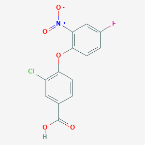 3-Chloro-4-(4-fluoro-2-nitrophenoxy)benzoic acid