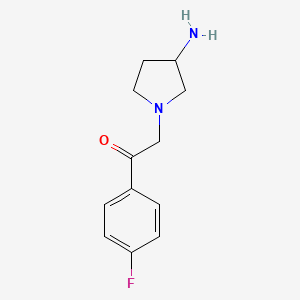 molecular formula C12H15FN2O B1466513 2-(3-Aminopyrrolidin-1-yl)-1-(4-fluorophenyl)ethan-1-one CAS No. 1281695-10-0