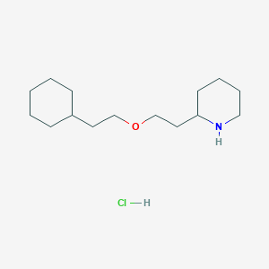 molecular formula C15H30ClNO B1466523 2-[2-(2-Cyclohexylethoxy)ethyl]piperidine hydrochloride CAS No. 1219957-00-2