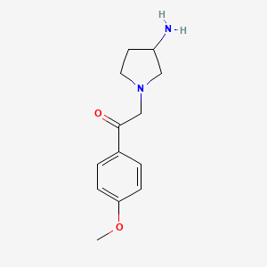 molecular formula C13H18N2O2 B1466524 2-(3-Aminopyrrolidin-1-yl)-1-(4-methoxyphenyl)ethan-1-one CAS No. 1338652-70-2