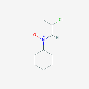 molecular formula C9H16ClNO B14665269 2-Chloro-N-cyclohexylpropan-1-imine N-oxide CAS No. 37898-42-3