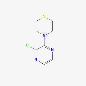 molecular formula C8H10ClN3S B1466531 4-(3-Chloropyrazin-2-yl)thiomorpholine CAS No. 1247096-43-0