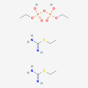 [ethoxy(hydroxy)phosphoryl] ethyl hydrogen phosphate;ethyl carbamimidothioate