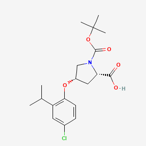 (2S,4S)-1-(tert-Butoxycarbonyl)-4-(4-chloro-2-isopropylphenoxy)-2-pyrrolidinecarboxylic acid