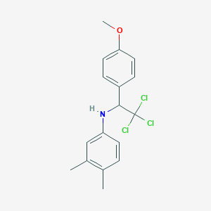 3,4-dimethyl-N-[2,2,2-trichloro-1-(4-methoxyphenyl)ethyl]aniline