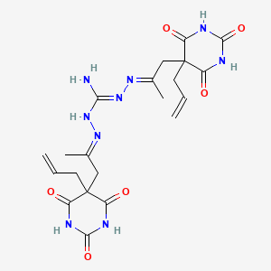 Carbonimidic dihydrazide, bis(2-(hexahydro-2,4,6-trioxo-5-(2-propenyl)-5-pyrimidinyl)-1-methylethylidene)-