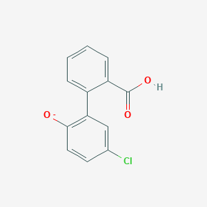 molecular formula C13H8ClO3- B1466555 5-Chloro-2-hydroxyphenylbenzene carboxylate CAS No. 5876-98-2