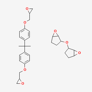 2-(6-Oxabicyclo[3.1.0]hexan-2-yloxy)-6-oxabicyclo[3.1.0]hexane;2-[[4-[2-[4-(oxiran-2-ylmethoxy)phenyl]propan-2-yl]phenoxy]methyl]oxirane