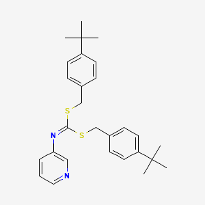 Carbonimidodithioic acid, 3-pyridinyl-, bis((4-(1,1-dimethylethyl)phenyl)methyl) ester