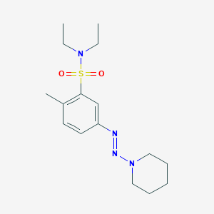 N,N-Diethyl-2-methyl-5-[(E)-(piperidin-1-yl)diazenyl]benzene-1-sulfonamide