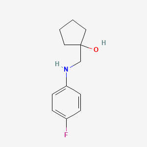 1-{[(4-Fluorophenyl)amino]methyl}cyclopentan-1-ol