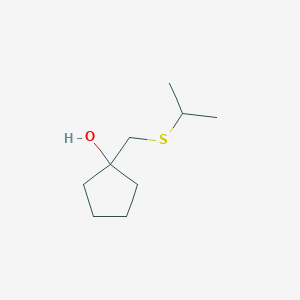 molecular formula C9H18OS B1466568 1-[(Propan-2-ylsulfanyl)methyl]cyclopentan-1-ol CAS No. 1495709-62-0