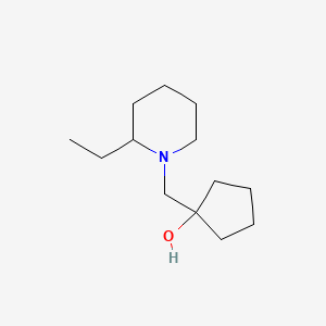 molecular formula C13H25NO B1466573 1-[(2-Ethylpiperidin-1-yl)methyl]cyclopentan-1-ol CAS No. 1492532-93-0