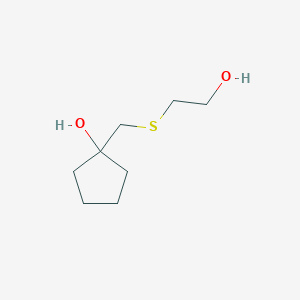 molecular formula C8H16O2S B1466577 1-{[(2-Hydroxyethyl)sulfanyl]methyl}cyclopentan-1-ol CAS No. 1467511-10-9