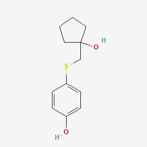 4-{[(1-Hydroxycyclopentyl)methyl]sulfanyl}phenol