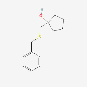 molecular formula C13H18OS B1466580 1-[(Benzylsulfanyl)methyl]cyclopentan-1-ol CAS No. 1487084-54-7