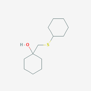 molecular formula C13H24OS B1466582 1-[(Cyclohexylsulfanyl)methyl]cyclohexan-1-ol CAS No. 1498536-29-0