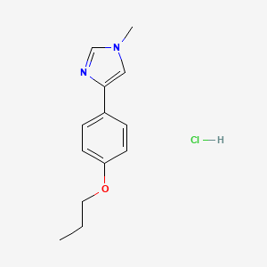 Imidazole, 4-(p-propoxyphenyl)-1-methyl-, hydrochloride