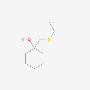 molecular formula C10H20OS B1466584 1-[(Propan-2-ylsulfanyl)methyl]cyclohexan-1-ol CAS No. 1470518-64-9