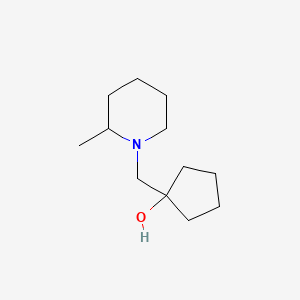 molecular formula C12H23NO B1466590 1-[(2-Methylpiperidin-1-yl)methyl]cyclopentan-1-ol CAS No. 1464156-78-2