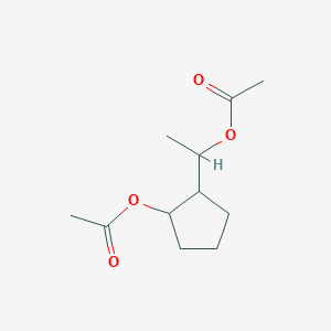 molecular formula C11H18O4 B14665904 1-[2-(Acetyloxy)cyclopentyl]ethyl acetate CAS No. 41692-58-4