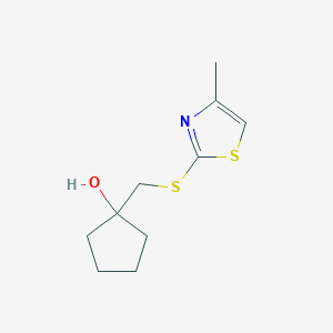 1-{[(4-Methyl-1,3-thiazol-2-yl)sulfanyl]methyl}cyclopentan-1-ol