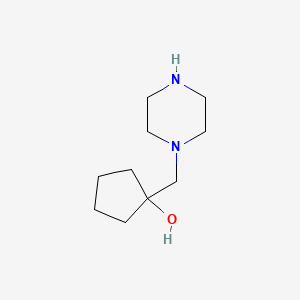 1-[(Piperazin-1-yl)methyl]cyclopentan-1-ol