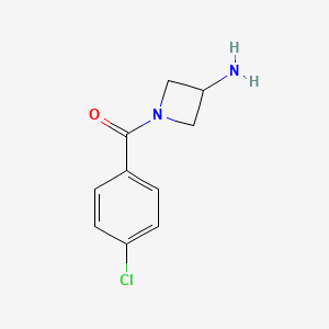 molecular formula C10H11ClN2O B1466617 1-(4-氯苯甲酰基)氮杂环丁烷-3-胺 CAS No. 1481799-74-9