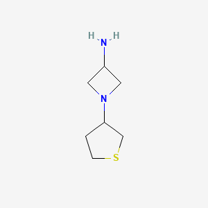 molecular formula C7H14N2S B1466624 1-(Tetrahydrothiophen-3-yl)azetidin-3-amine CAS No. 1498918-03-8