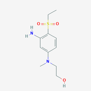 molecular formula C11H18N2O3S B1466630 2-[3-Amino-4-(ethylsulfonyl)methylanilino]-1-ethanol CAS No. 1220033-87-3