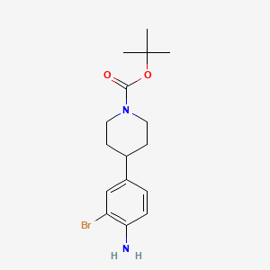 molecular formula C16H23BrN2O2 B1466632 叔丁基 4-(4-氨基-3-溴苯基)-哌啶-1-羧酸酯 CAS No. 885693-00-5