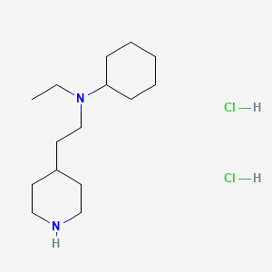molecular formula C15H32Cl2N2 B1466637 n-Ethyl-n-[2-(4-piperidinyl)ethyl]cyclohexanamine dihydrochloride CAS No. 1219957-77-3