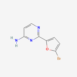 molecular formula C8H6BrN3O B1466641 2-(5-Bromofuran-2-yl)pyrimidin-4-amine CAS No. 1250012-07-7