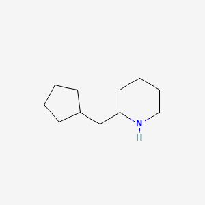 molecular formula C11H21N B1466646 2-(Cyclopentylmethyl)piperidine CAS No. 858260-12-5