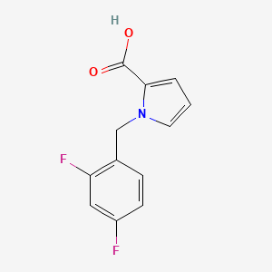 molecular formula C12H9F2NO2 B1466655 1-[(2,4-difluorophenyl)methyl]-1H-pyrrole-2-carboxylic acid CAS No. 1284667-02-2