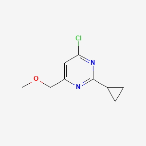molecular formula C9H11ClN2O B1466657 4-Chloro-2-cyclopropyl-6-(methoxymethyl)pyrimidine CAS No. 1249488-57-0