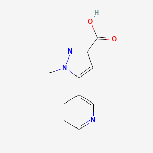 molecular formula C10H9N3O2 B1466660 1-methyl-5-(pyridin-3-yl)-1H-pyrazole-3-carboxylic acid CAS No. 1225882-19-8