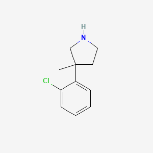 molecular formula C11H14ClN B1466669 3-(2-Chlorophenyl)-3-methylpyrrolidine CAS No. 1250844-37-1