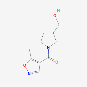 molecular formula C10H14N2O3 B1466676 [1-(5-Methyl-1,2-oxazole-4-carbonyl)pyrrolidin-3-yl]methanol CAS No. 1250780-79-0